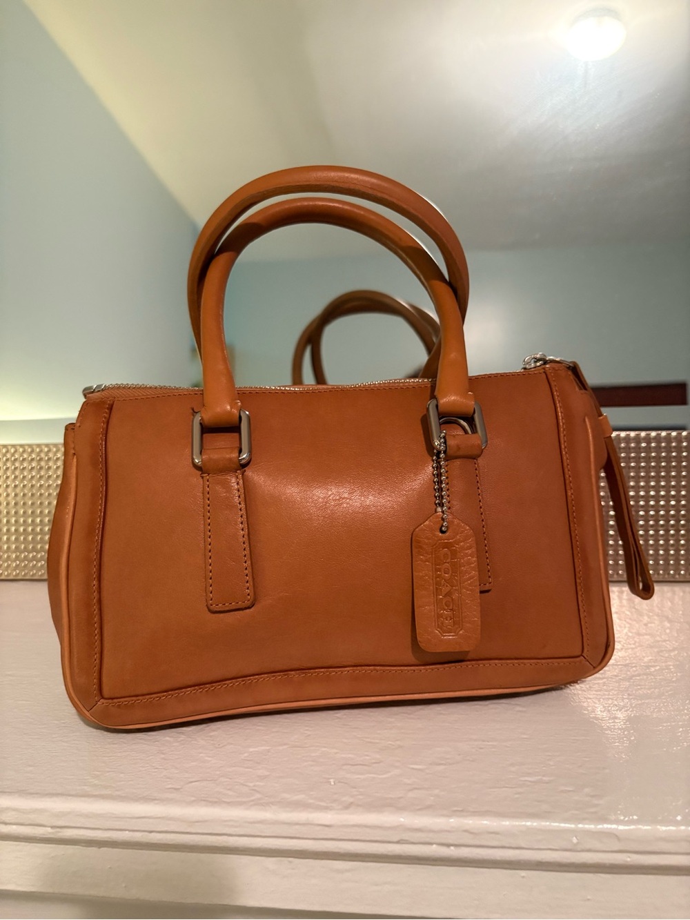 Vintage Coach Bonnie’s Legacy 9421 Small Satchel/Handbag British Tan Leather